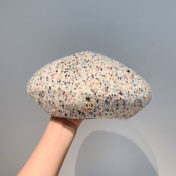 

beret autumn winter net red octagonal small fragrant bud leather tide ins black fashion painter hat female, Blue;gray