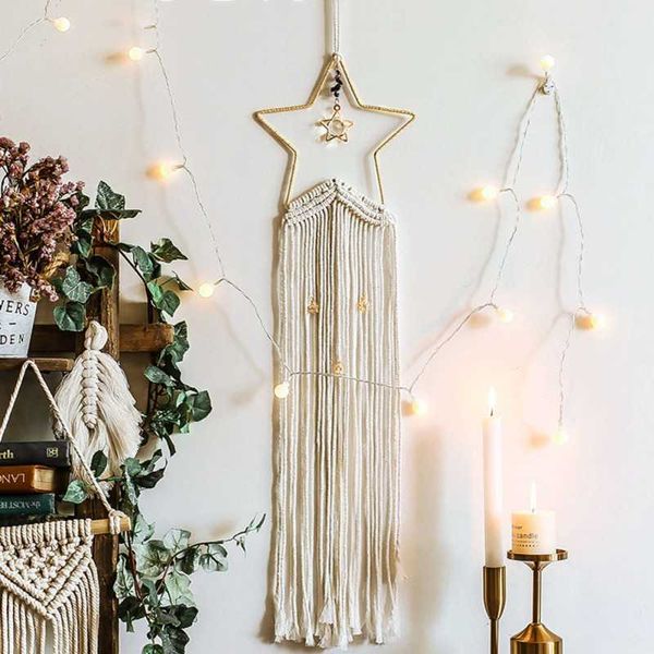 

decorative objects & figurines bohemian chic wall hanging tapestry mandala moon decor boho woven knitted tapestries home decoration party gi