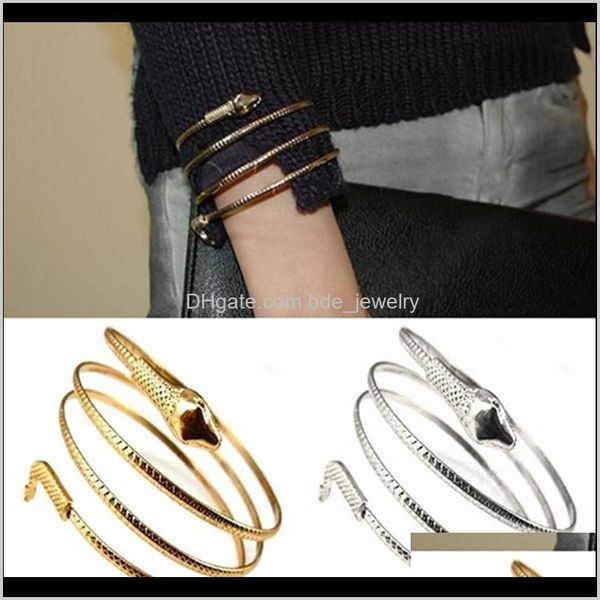 

bangle jewelrygothic punk snake bracelet for women hyperbole vintage bangles charm ethnic wristband bracelets female jewelry gift drop deliv, Black