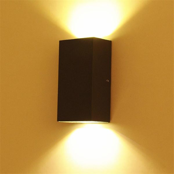 

outdoor wall lamps 6w modern simple waterproof aluminum lamp aisle garden courtyard villa clubhouse led gate gray/black