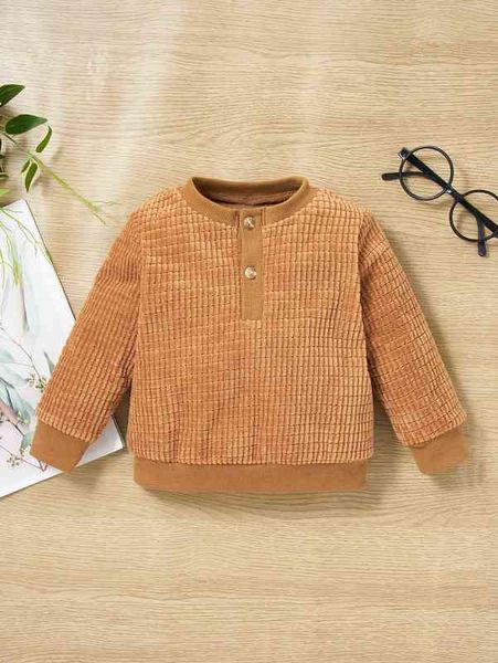 

baby half button corduroy pullover she, Black