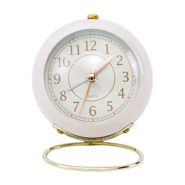

other clocks & accessories alarm clock home decor bedside desk vintage silent mute quartz analog battery operated non-ticking for kids bedro