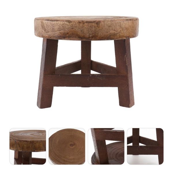 

1pc flowerpot holder wooden stool flower pot rack balcony courtyard decor other home