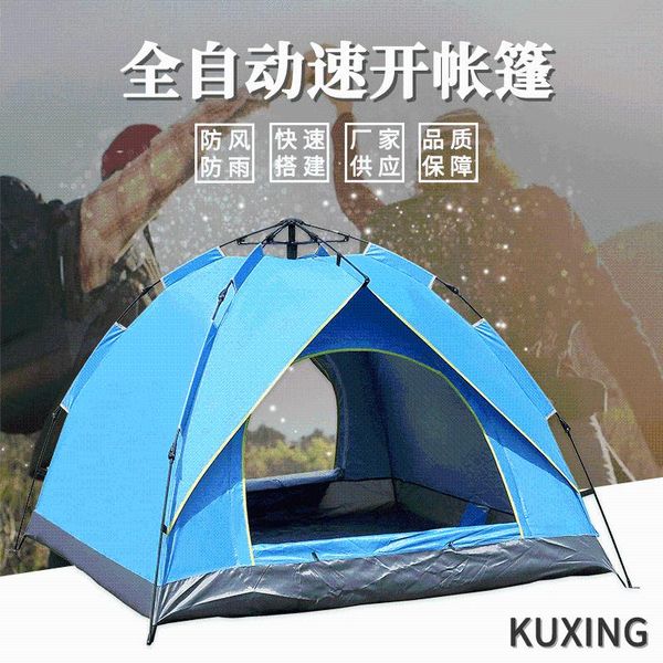 

outdoor pads automatic quick opening camping tent portable lightweight warmth windproof hiking tents double layer backpacking
