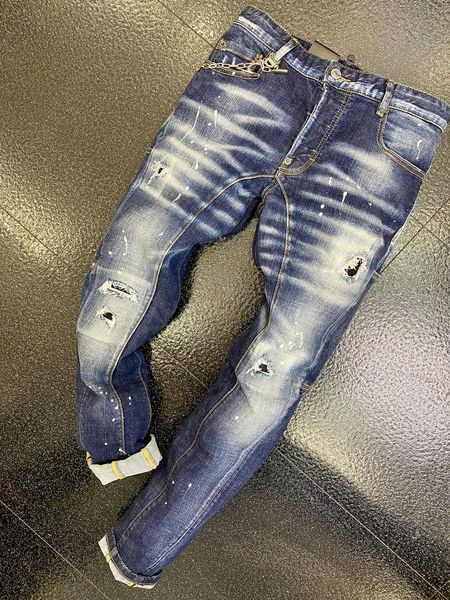 

italian european and american fashion men's casual jeans, high-grade washing, pure hand grinding, quality optimization la509, Blue