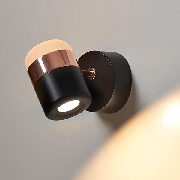 

wall lamp black / white 5w for bedroom bedside desk reading light minimalist modern nordic aisle corridor led wall-sconces