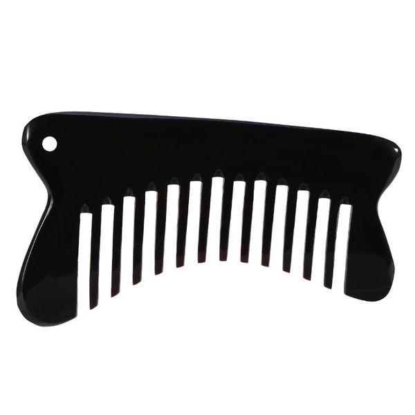 

hair brushes hairdressing combs natural ox horn groomer multi-functional, Silver