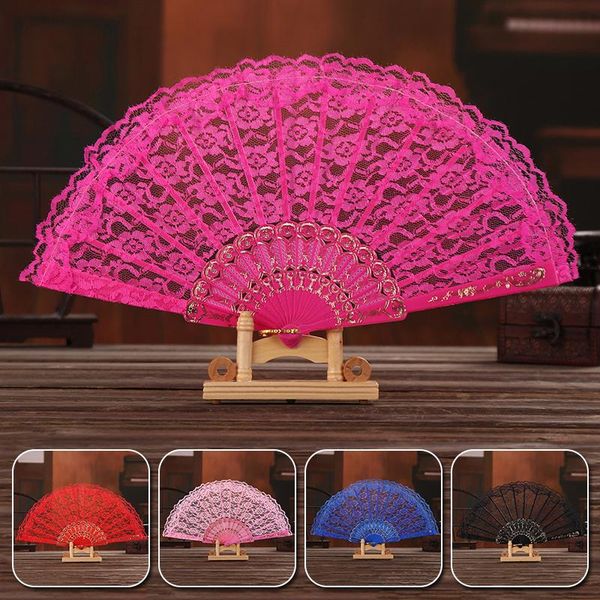 

ladies folding lace hand fan wholesale personalized fans of old wedding decor for home decoration ornament dance accessories other