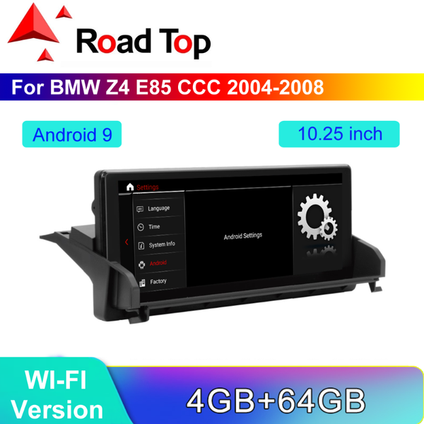 

player 10.25" 1280*480r android 9 tough screen for series z4 e85 ccc 2004-2008 gps navigation radio stereo bluetooth multimedia car dvd