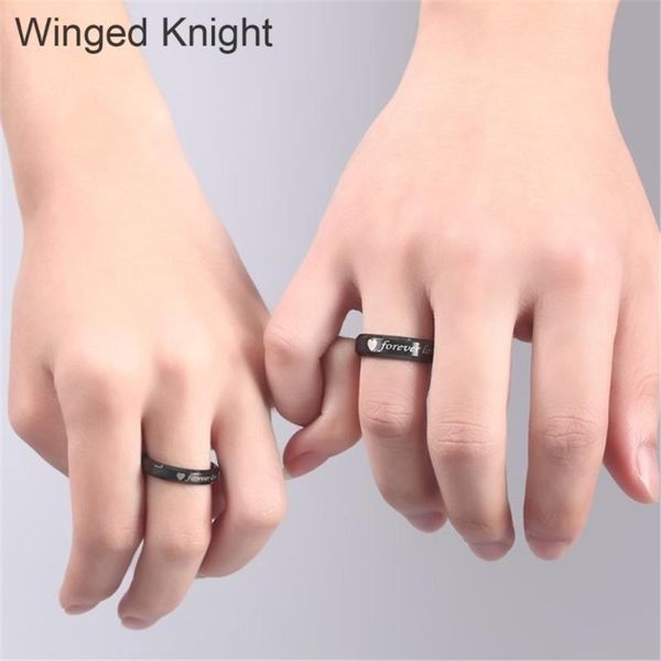 

wedding rings black stainless steel moissanite engagement promise zirconia eternity ring for ladys girls couple, Slivery;golden
