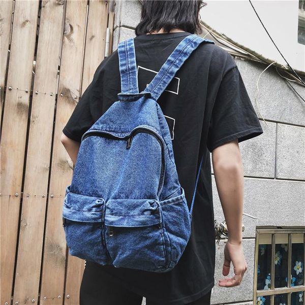 

backpack female denim fashion women students large capacity shoulder bags boys girls school bag student