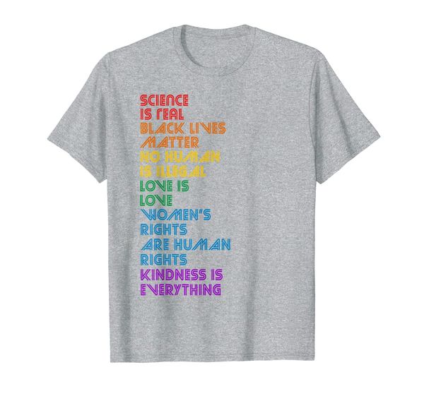 

distressed science is real black lives matter pride t shirt t-shirt, White;black