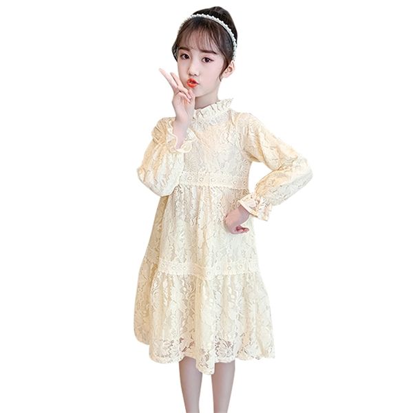 

kids dresses for girls lace floral est cute style costume 6 8 10 12 14 210528, Red;yellow