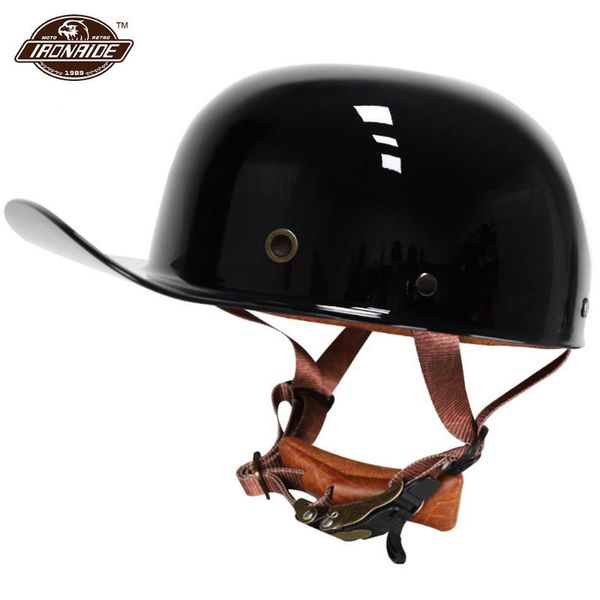 

motorcycle helmets black helmet half face casco moto vintage safety protection open capacete chopper biker