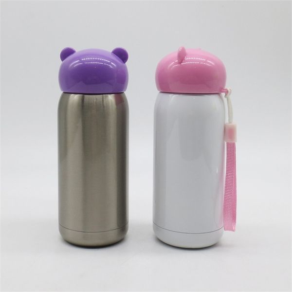 

sublimation p printing selling cartoon bear pig thermos cup blank coating cup