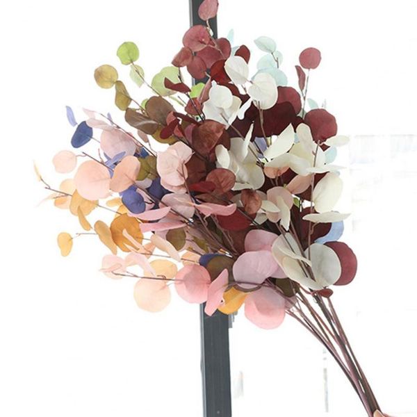 

decorative flowers & wreaths 1pc artificial eucalyptus leaf portable beautiful faux silk flower shooting prop flores artificiales fake plant