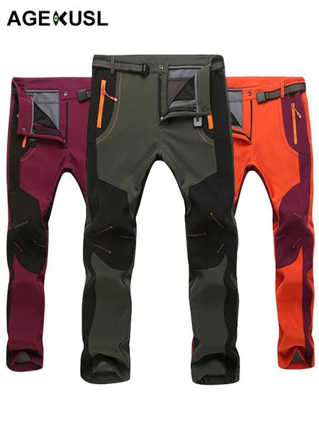 

racing pants twe winter women camping hiking softshell thermal rainproof sport skiing pant windproof fleece outdoor trousers, Black;blue