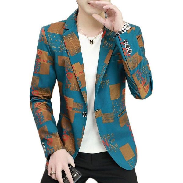 

men's suits & blazers spring 2021 fashion small suit slim jacket for men, White;black