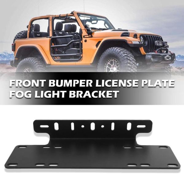 

other lighting system black aluminum alloy front bumper license plate mount bracket for offroad lamp led light bar 370 * 70 120mm/14.6*2.76*