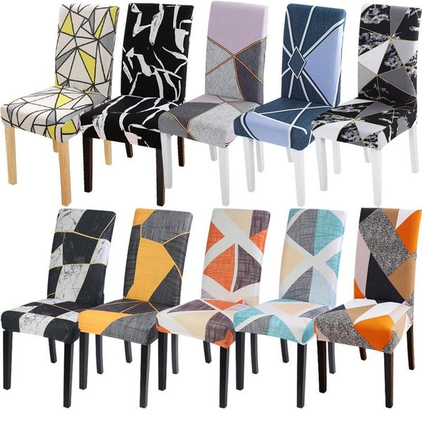 

chair covers 1/2/4/6pcs geometric wedding spandex stretch dining banquet slipcover xmas cover party room seat