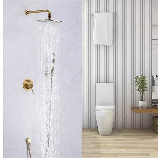 

selling four piece set of gold chrome shower bathroom sets