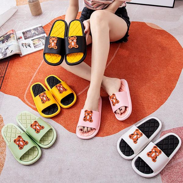 

summer women's slippers home sandals and four seasons net red, Black