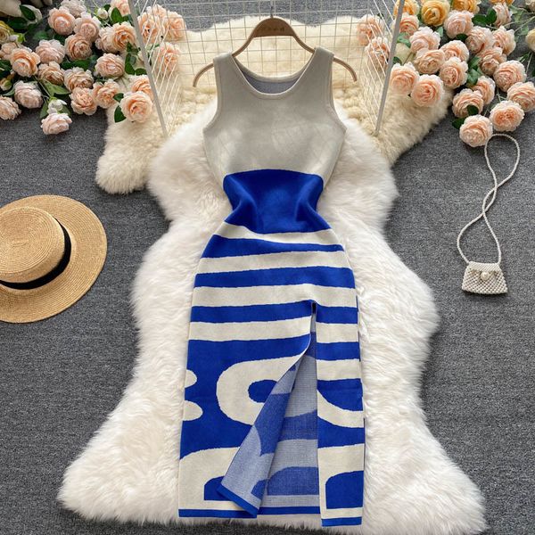 

casual dresses striped dress in mesh, slim, standard, jacquard, bohemian, sweater, urban fashion, summer blue, divided sweater gwmk, Black;gray
