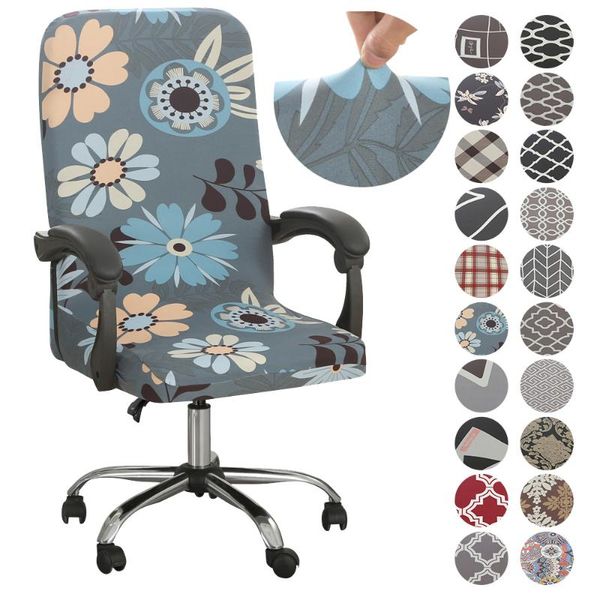 

chair covers printed elastic anti-dirty rotating stretch office computer desk seat cover removable slipcovers m/l