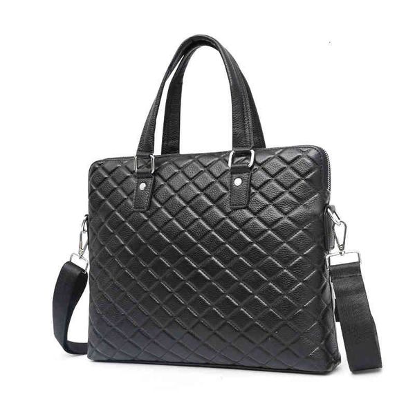 

handbag portfolio briefcases 2021 men's single shoulder diagonal bag cowhide horizontal computer business briefcase