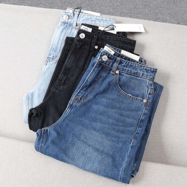 

brick yuan single style autumn loose washed women's, Blue