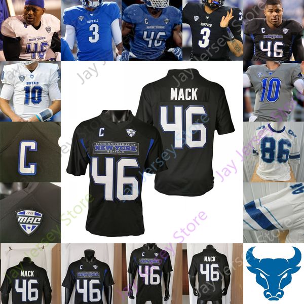 

buffalo football jersey ncaa college khalil k kyle vantrease jaret patterson kevin marks antonio nunn taylor riggins, Black