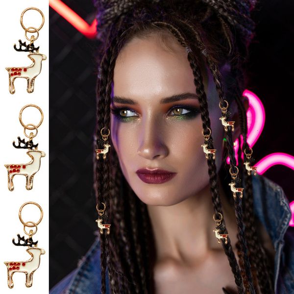 

jewelry dirty braid style christmas japanese and korean fashion hair wig deer pendant necklace accessories, Black