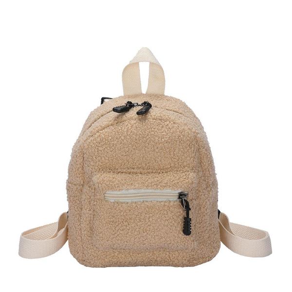 

school bags women's plush fashion double shoulder bag korean leisure backpack women book