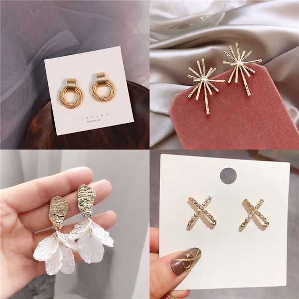 

5OC 2021 andtassel net red stud long female 925 silver needle 2021 andtassel net red long earrings female 925 silver needle earrings, Golden;silver