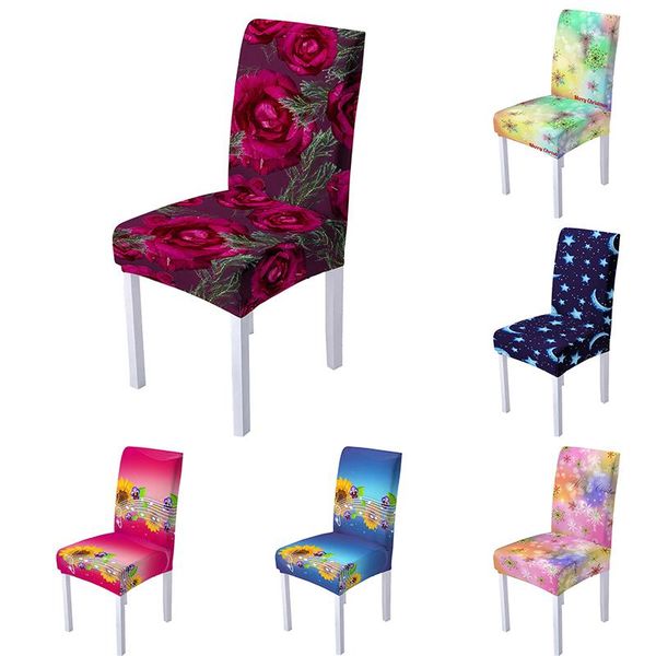 

modern elastic chair cover flowers anti-dirty slipcover stretch protector removable seat spandex for kitchen covers