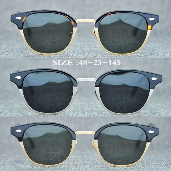 

acetate polarized sunglasses men 2021 new women brand designer sunglass retro vintage round sun glasses for men eye protection, White;black