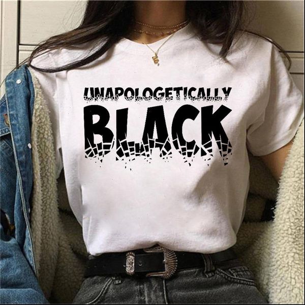 

black lives matter harajuku fashion womens t shirt graphic tee streetwear aesthetics print female, White