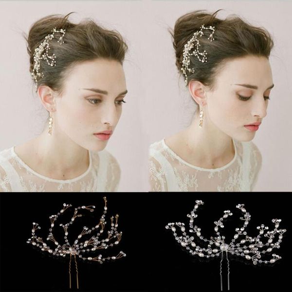 

hair clips & barrettes magnificent wedding pins simulated pearl flower bridal hairpins luxury bridesmaid women jewelry accessories, Golden;silver