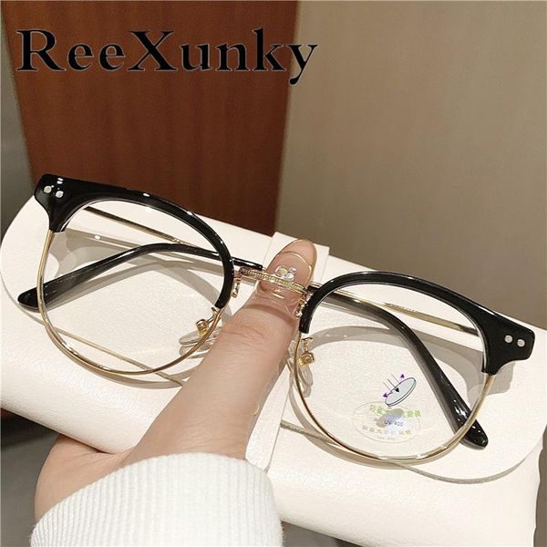 

sunglasses anti blue rays computer glasses women vintage metal round frame gaming eyewear men eyestrain light blocking eyeglass, White;black