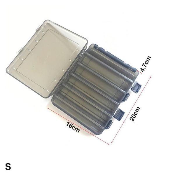 

fishing tackle storage box supplies accessories 2 colors to choose for baits double sided plastic lure boxes