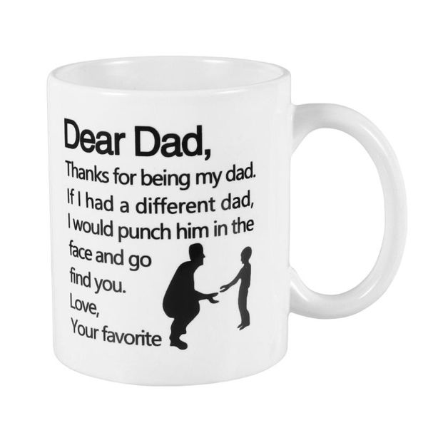 

1pc creative father's day ceramic cup coffee mug breakfast drinking mugs