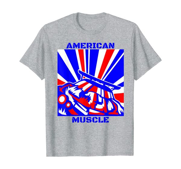 

american muscle (muscle car) t-shirt, White;black