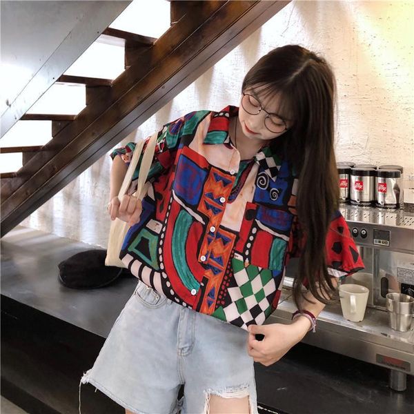 

women's t-shirt clothing 2021 summer retro hong kong style shirt design sense niche short sleeve ins wind, White