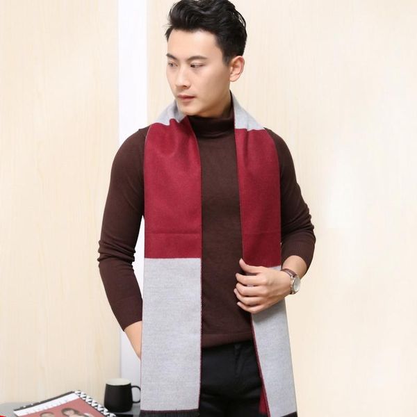 

scarves korean style autumn winter scarf men fashion cashmere warm 2021, Blue;gray