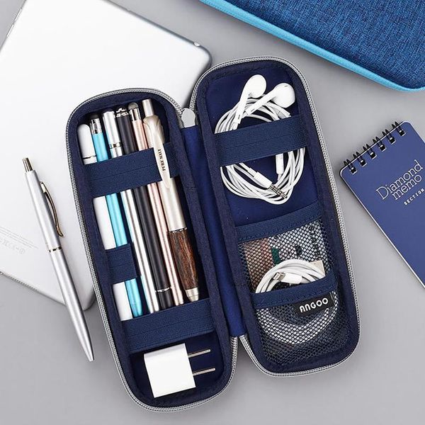 

storage bags pencil case big capacity bag pen pouch holder large stationery cosmetic travel student fold canvas tg
