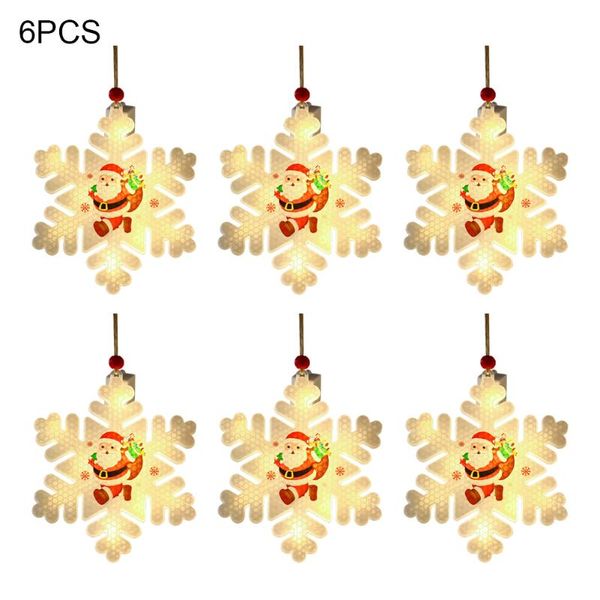 

christmas decorations 6pcs hanging ornament home decor snowman kids gift cute holiday tree pendant with led light warm white party year