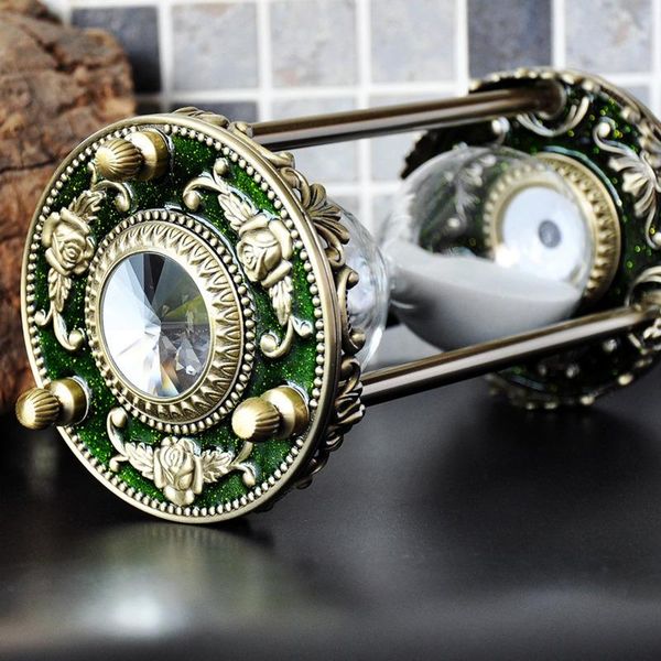 

metal retro hourglass timer 30 minutes pendulum sand wedding birthday gift creative table clock home decoration decorative objects & figurin