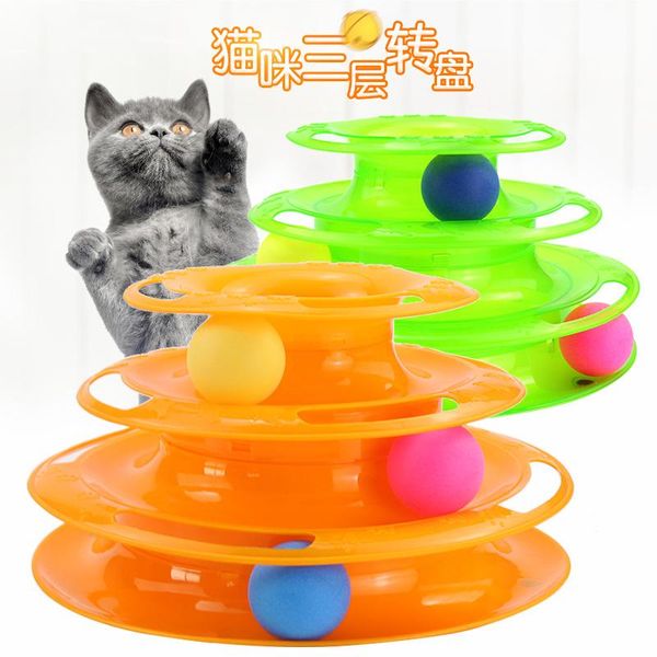 

cat toys pet supplies selling turntable toy three layer camera track interactive