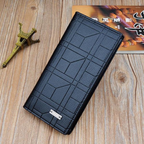 

wallets men's long wallet fashion casual open student men plus wallet.1, Red;black