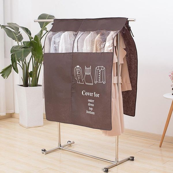 

moisture-proof floor racks hanging dustproof clothes cover garment dress coat cloth protector home storage organizer bag clothing & wardrobe